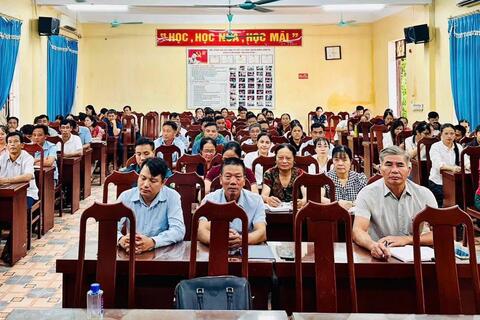 TẬP HUẤN, BỒI DƯỠNG NGHIỆP VỤ CÔNG TÁC MẶT TRẬN CHO CỤM 5 XÃ KHU VỰC YÊN KHÁNH CŨ