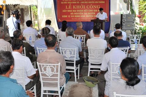 Khởi công xây dựng nhà Đại đoàn kết cho gia đình bà Nguyễn Thị Duyên, xóm 12 xã Định Hóa