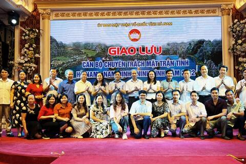 Gặp mặt cán bộ chuyên trách Mặt trận ba tỉnh Hà Nam-Nam Định-Ninh Bình năm 2022