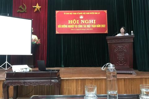 Uỷ ban Mặt trận Tổ quốc Việt Nam huyện Hoa Lư  tổ chức hội nghị bồi dưỡng nghiệp vụ công tác Mặt trận năm 2022