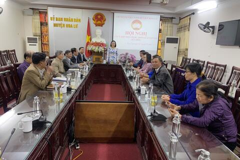 Ủy ban Mặt trận Tổ quốc Việt Nam huyện Hoa Lư tổ chức hội nghị góp ý đối với Dự thảo luật đất đai (sửa đổi)