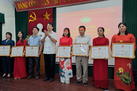 Mặt trận Tổ quốc huyện Yên Mô tổ chức tổng kết 20 năm Ngày hội “Đại đoàn kết toàn dân tộc”