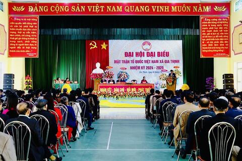 Ủy ban MTTQ Việt Nam xã Gia Thịnh tổ chức Đại hội nhiệm kỳ 2024-2029