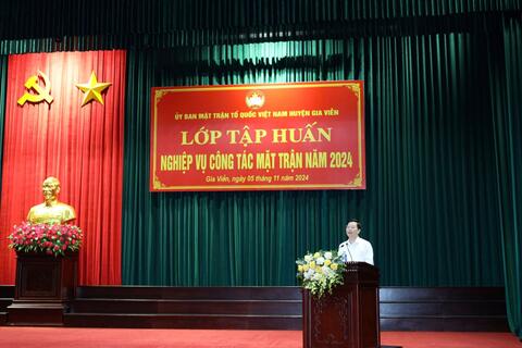 Ủy ban MTTQVN huyện Gia Viễn tập huấn nghiệp vụ công tác năm 2024