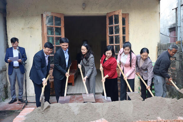 Khởi công xây dựng nhà Đại đoàn kết tặng hộ nghèo ở phường Mỹ Lộc