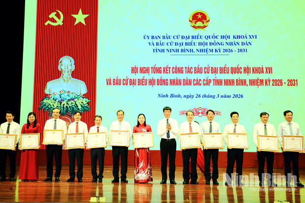 Ninh Bình tổng kết công tác bầu cử đại biểu Quốc hội khóa XVI và bầu cử đại biểu HĐND các cấp nhiệm kỳ 2026-2031