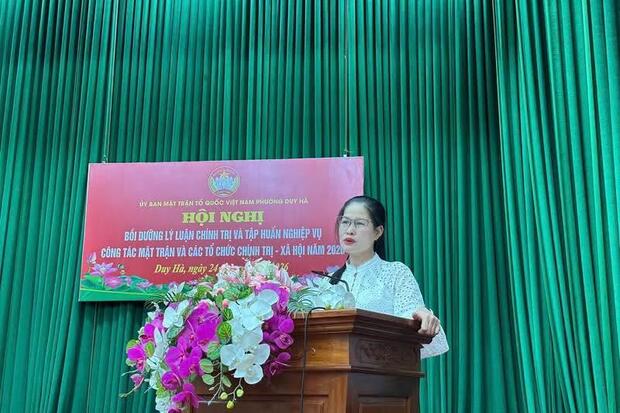DUY HÀ: BỒI DƯỠNG LÝ LUẬN CHÍNH TRỊ, TẬP HUẤN NGHIỆP VỤ CÔNG TÁC MẶT TRẬN VÀ CÁC ĐOÀN THỂ NĂM 2026