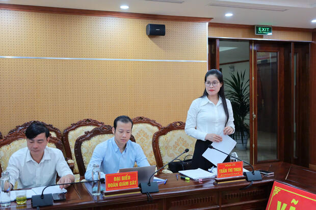 ĐOÀN GIÁM SÁT ỦY BAN MTTQ VIỆT NAM TỈNH NINH BÌNH LÀM VIỆC VỚI UBND XÃ NHO QUAN VỀ “VIỆC THỰC HIỆN DÂN CHỦ Ở CƠ SỞ GẮN VỚI TRÁCH NHIỆM CỦA NGƯỜI ĐỨNG ĐẦU THEO QUY ĐỊNH SỐ 124-QĐ/TW”