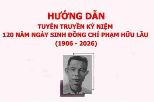Đề cương tuyên truyền kỷ niệm 120 năm Ngày sinh đồng chí Phạm Hữu Lầu (1906 - 2026)