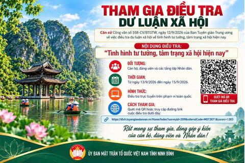 THAM GIA ĐIỀU TRA DƯ LUẬN XÃ HỘI VỀ TÌNH HÌNH TƯ TƯỞNG, TÂM TRẠNG XÃ HỘI HIỆN NAY
