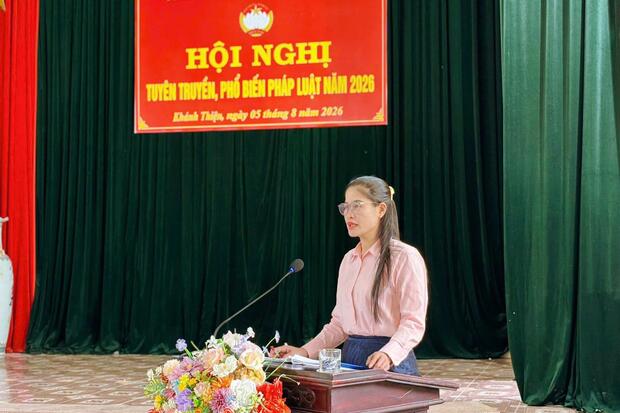 Tuyên truyền, phổ biến pháp luật năm 2026 tại xã Khánh Thiện