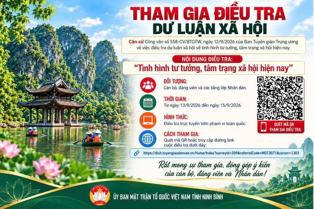 THAM GIA ĐIỀU TRA DƯ LUẬN XÃ HỘI VỀ TÌNH HÌNH TƯ TƯỞNG, TÂM TRẠNG XÃ HỘI HIỆN NAY