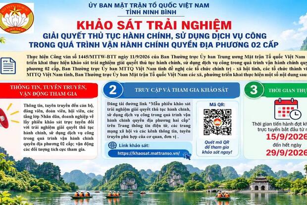 KHẢO SÁT TRỰC TUYẾN VỀ TRẢI NGHIỆM GIẢI QUYẾT THỦ TỤC HÀNH CHÍNH, SỬ DỤNG DỊCH VỤ CÔNG TRONG QUÁ TRÌNH VẬN HÀNH CHÍNH QUYỀN ĐỊA PHƯƠNG 02 CẤP